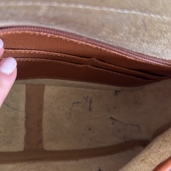 Vintage Dooney & Bourke Cream and Brown Leather Purse - Picture 11 of 13